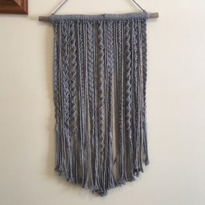 Handmade Boho Macrame Wall Hanging Gray